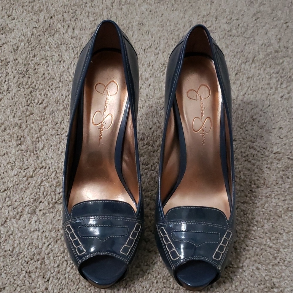 Jessica Simpson navy heels